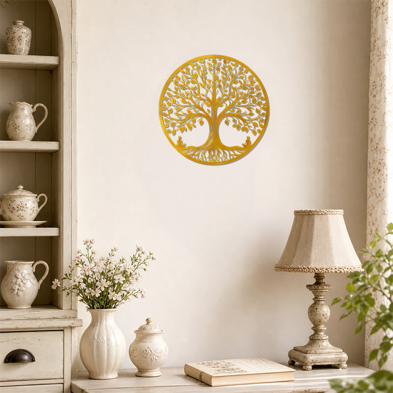 FuAttract Growth Wisdom & Inner Harmony Tree of Life Meditation Buddha Metal Wall Decor Home Art Decor - image 19