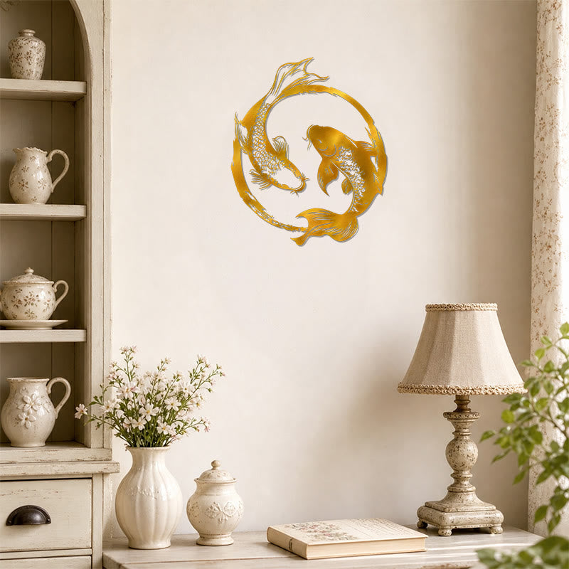FuAttract Balance Prosperity & Connection Yin Yang Double Koi Fish Metal Wall Decor Home Art Decor - image 19