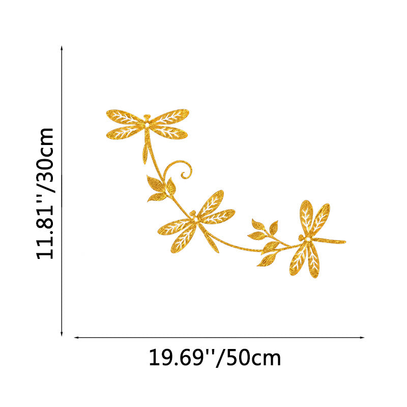 FuAttract Transformation Renewal & Freedom Dragonfly Metal Wall Decor Home Art Decor - Gold - 19.69x11.81x0.04in/50x30x0.1cm - image 13