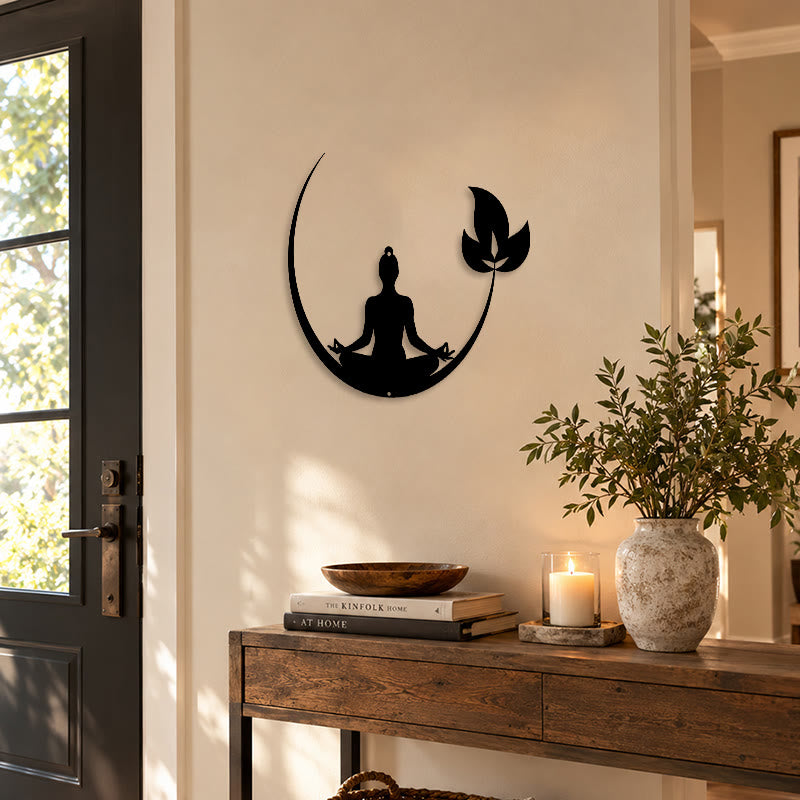 FuAttract Serenity Mindfulness & Inner Harmony Lotus Moon Buddha Metal Wall Decor Home Art Decor - image 8