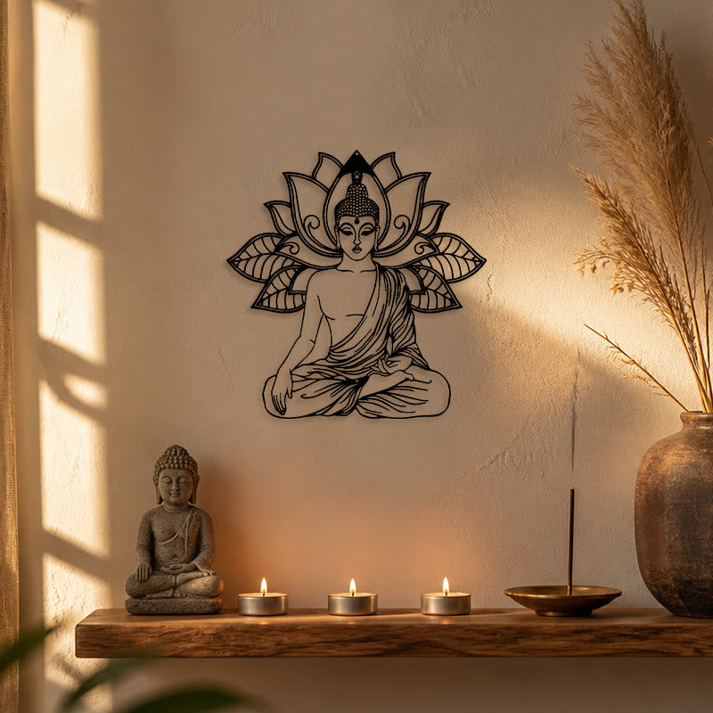 FuAttract Wisdom Serenity & Inner Harmony Buddha Lotus Metal Wall Decor Home Art Decor - image 8