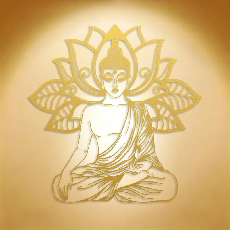 FuAttract Wisdom Serenity & Inner Harmony Buddha Lotus Metal Wall Decor Home Art Decor - image 12