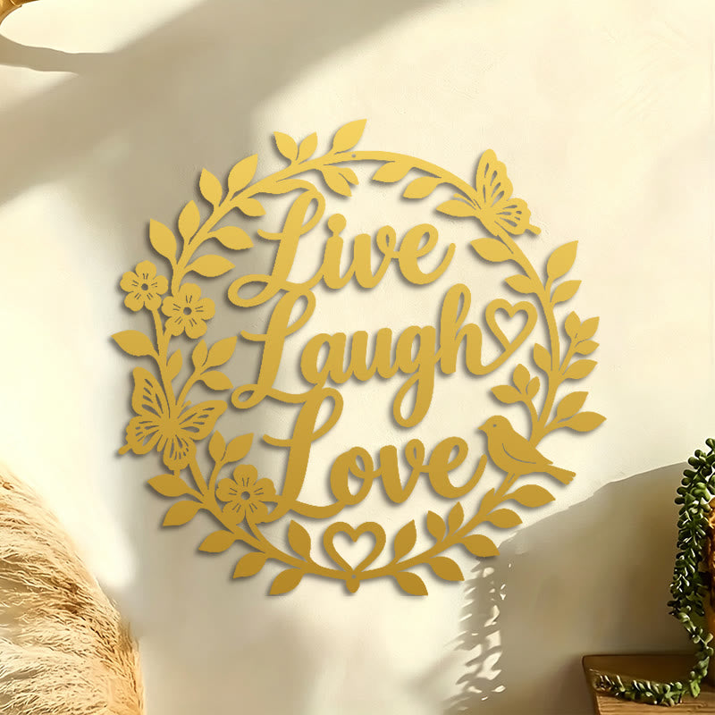 FuAttract Positivity Joy & Happiness Live Laugh Love Metal Wall Decor Home Art Decor - image 14