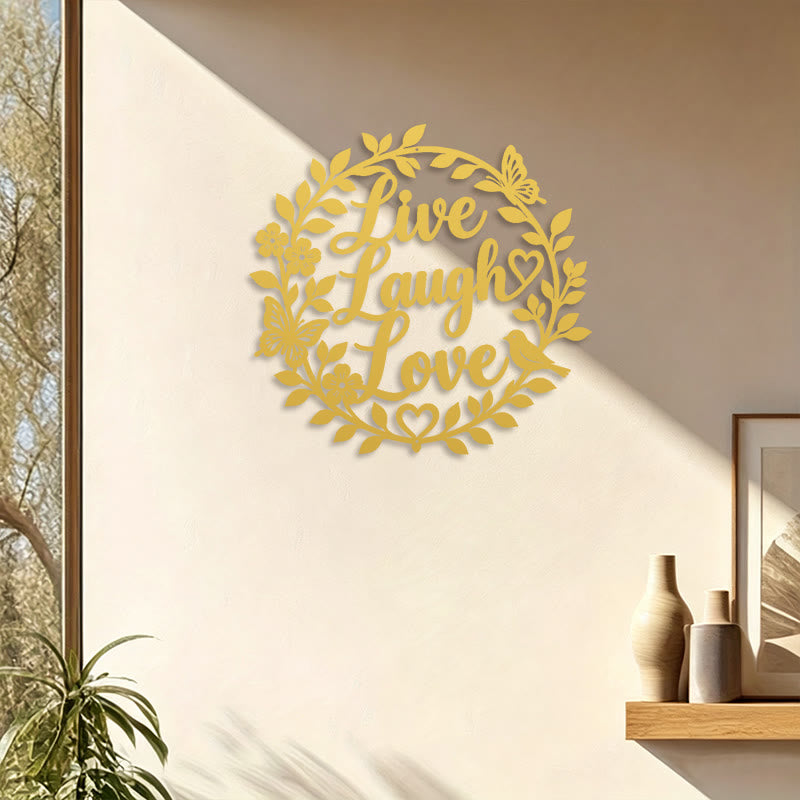 FuAttract Positivity Joy & Happiness Live Laugh Love Metal Wall Decor Home Art Decor - image 15