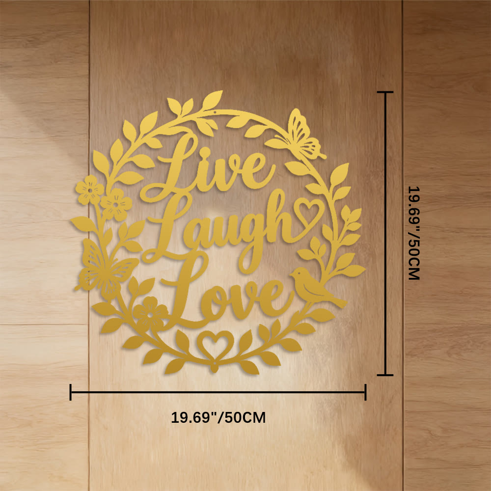 FuAttract Positivity Joy & Happiness Live Laugh Love Metal Wall Decor Home Art Decor - image 22