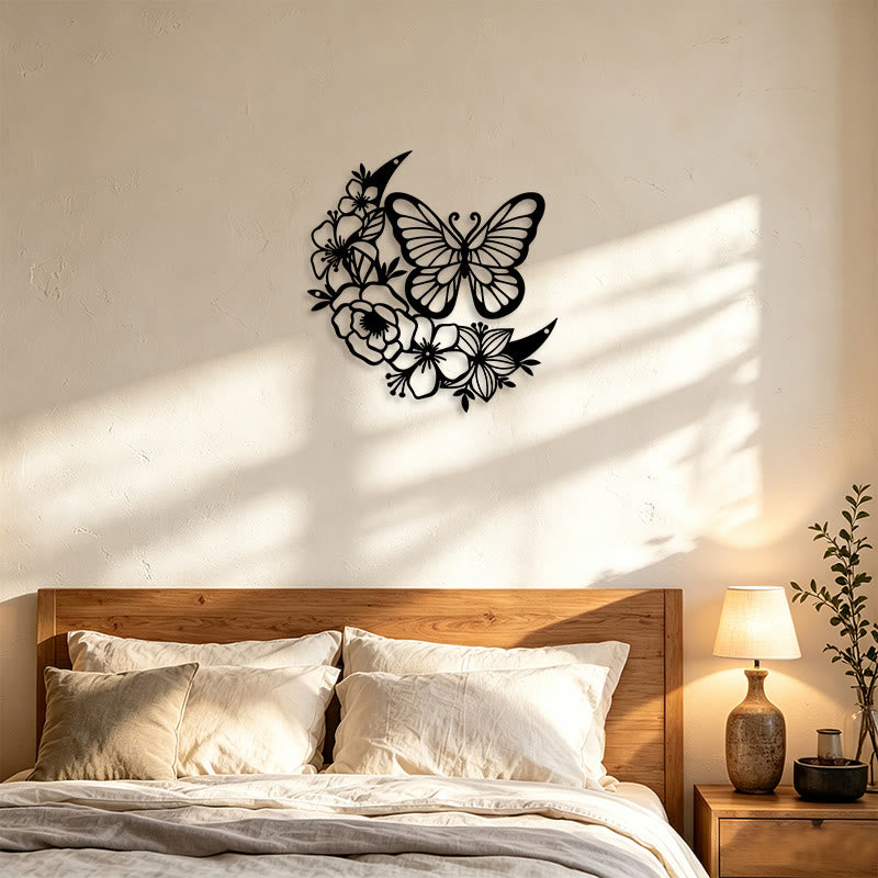FuAttract Transformation Grace & Renewal Butterfly Crescent Moon Metal Wall Decor Home Art Decor - image 9
