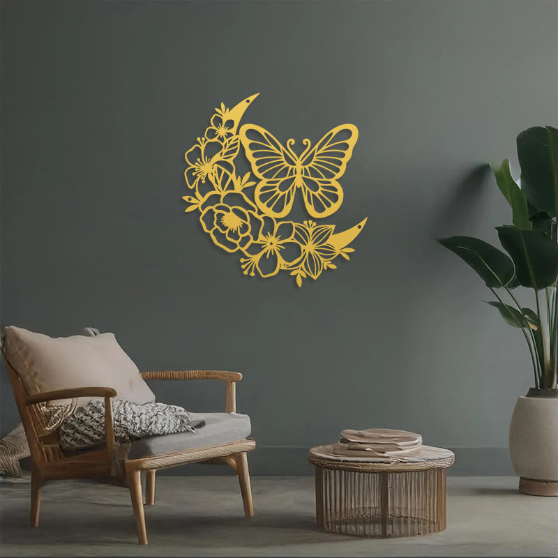 FuAttract Transformation Grace & Renewal Butterfly Crescent Moon Metal Wall Decor Home Art Decor - image 23