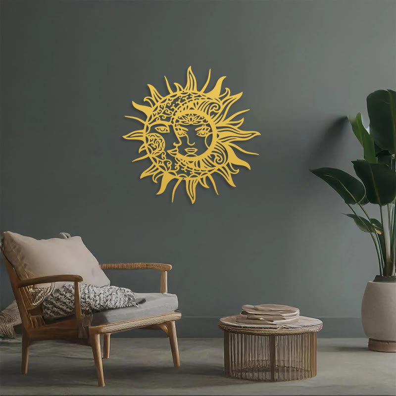 FuAttract Balance Mystery & Cosmic Harmony Sun And Moon Metal Wall Decor Home Art Decor - image 22