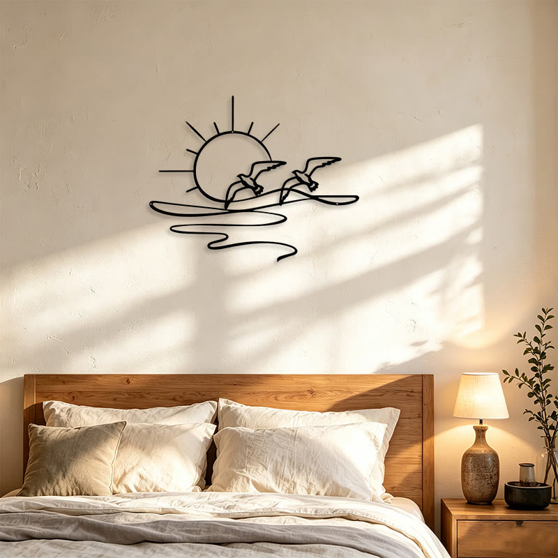 FuAttract Freedom Hope & Serenity Seagulls Sunrise Metal Wall Decor Home Art Decor - image 9