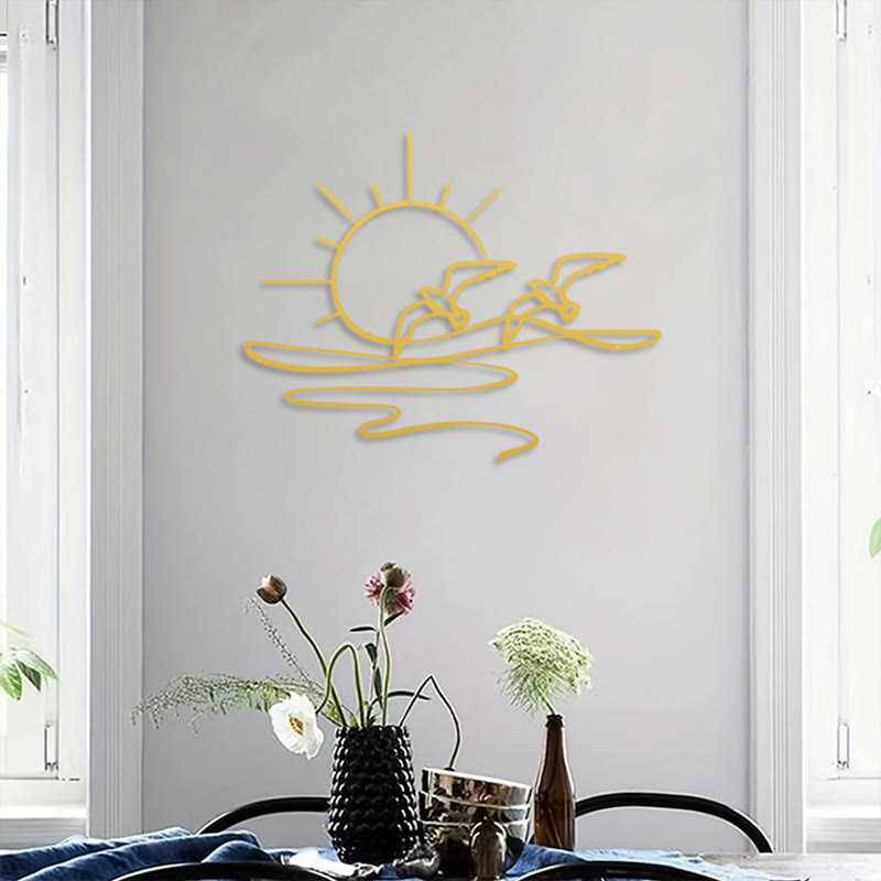 FuAttract Freedom Hope & Serenity Seagulls Sunrise Metal Wall Decor Home Art Decor - image 12