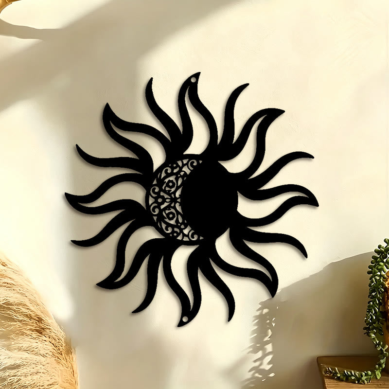 FuAttract Renewal Vitality & Balance Sun Moon Mandala Metal Wall Decor Home Art Decor - image 0
