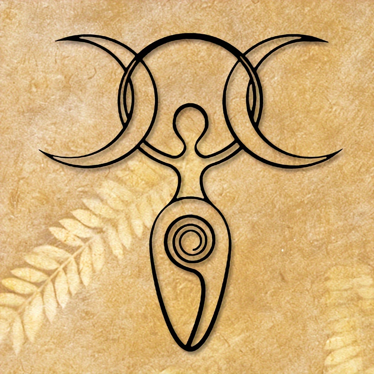 FuAttract Intuition Feminine Energy & Transformation Triple Moon Goddess Metal Wall Decor Home Art Decor - image 0