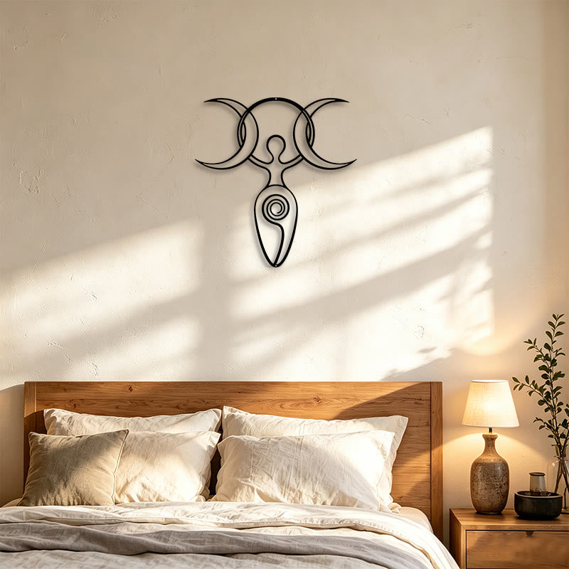 FuAttract Intuition Feminine Energy & Transformation Triple Moon Goddess Metal Wall Decor Home Art Decor - image 9