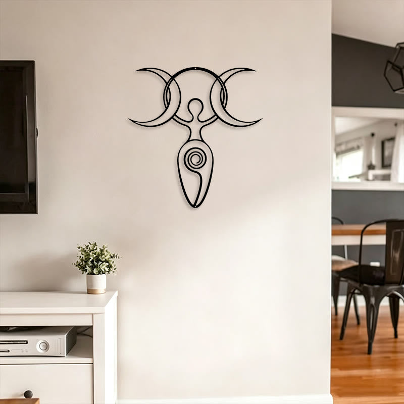 FuAttract Intuition Feminine Energy & Transformation Triple Moon Goddess Metal Wall Decor Home Art Decor - image 8