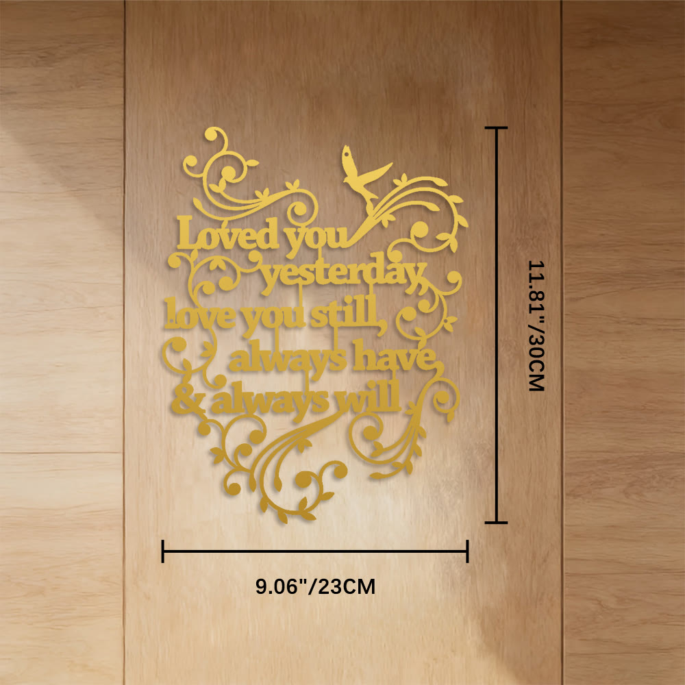 FuAttract Love Devotion & Connection Words of Love Metal Wall Decor Home Art Decor - Gold - 9.06"*11.81"*0.04"/23*30*0.1cm - image 12