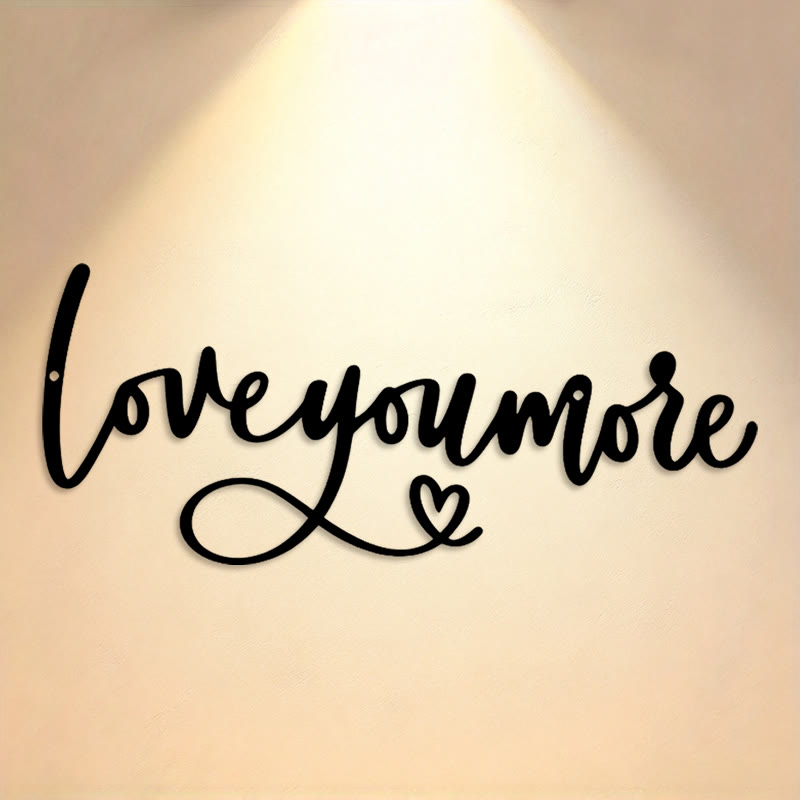 FuAttract Romantic Affection & Devotion Love You More Metal Wall Decor Home Art Decor - image 0
