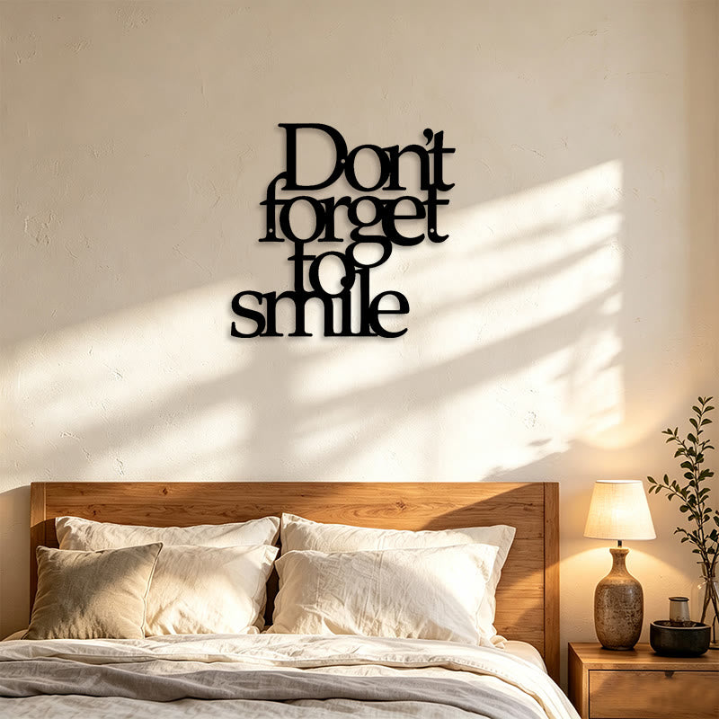 FuAttract Positivity Joy & Encouragement Don't Forget to Smile Metal Wall Decor Home Art Decor - image 8
