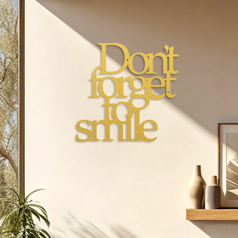 FuAttract Positivity Joy & Encouragement Don't Forget to Smile Metal Wall Decor Home Art Decor - image 11