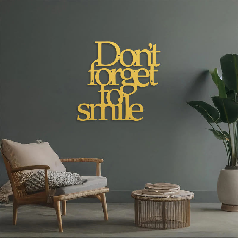 FuAttract Positivity Joy & Encouragement Don't Forget to Smile Metal Wall Decor Home Art Decor - image 18