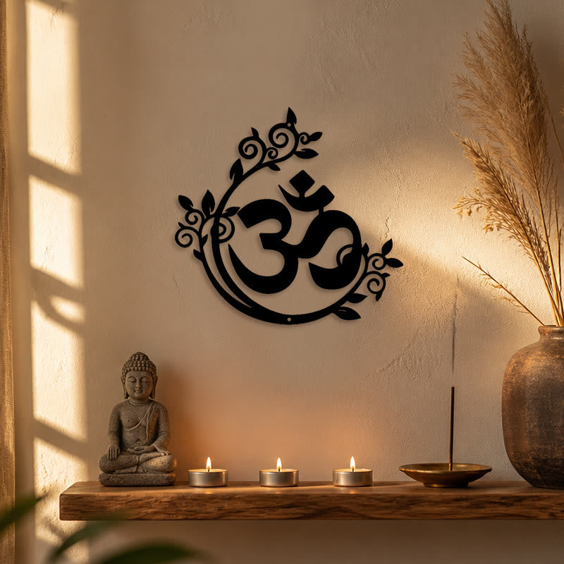 FuAttract Serenity Spiritual Connection & Inner Peace Om Mani Mantra Metal Wall Decor Home Art Decor - image 8