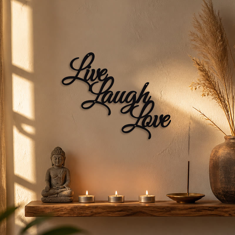 FuAttract Joyful Living & Heartfelt Affection Live Laugh Love Metal Wall Decor Home Art Decor - image 9