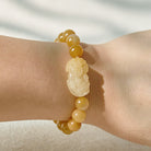 FuAttract Prosperity Flow - Golden Silk Jade Pixiu Bracelet - image 2