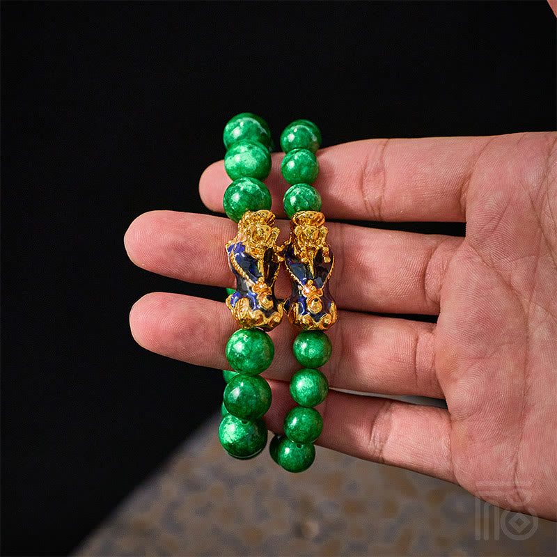FuAttract Harmony of Fortune Bracelet –  Cyan Jade With FengShui Pixiu - image 6