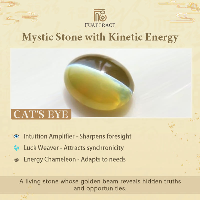 FuAttract Luck, Protection & Elegant Energy - Cat's Eye Silver Pixiu Bracelet - image 7