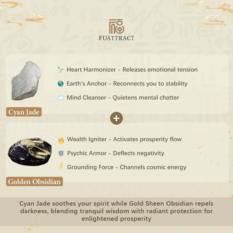 FuAttract Tranquil Wisdom - Handcrafted Jade Pixiu Golden Obsidian Bracelet - image 11