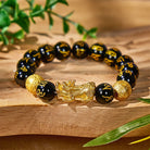 FuAttract Abundance & Protection – Black Onyx Om Mani Padme Hum Beads Pixiu Bracelet - 12mm - image 11