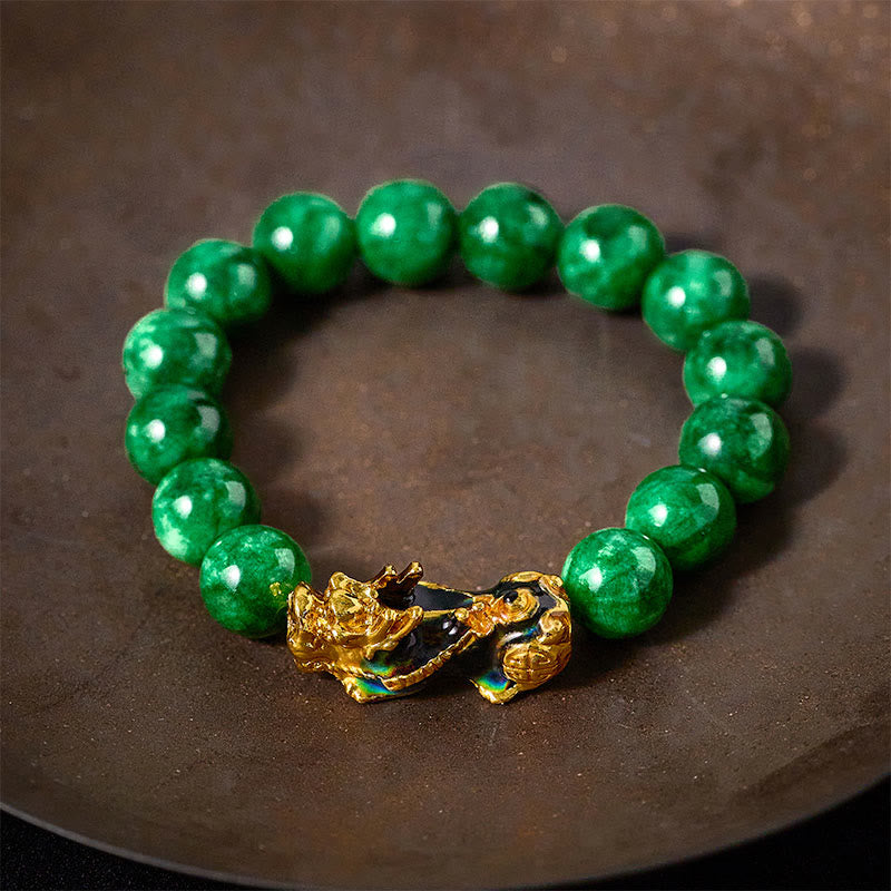 FuAttract Harmony of Fortune Bracelet –  Cyan Jade With FengShui Pixiu - image 13