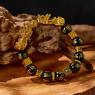FuAttract Calm & Protection - Black Onyx Six-Word Mantra Beads Pixiu Bracelet - image 2
