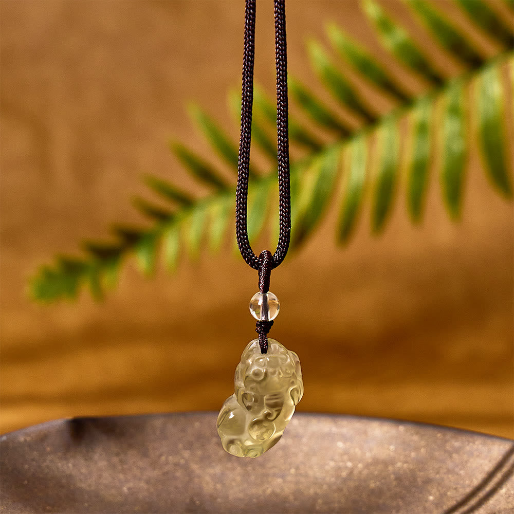 FuAttract Attract Luck & Fortune – Prosperity Citrine Pixiu Necklace - Citrine - image 0