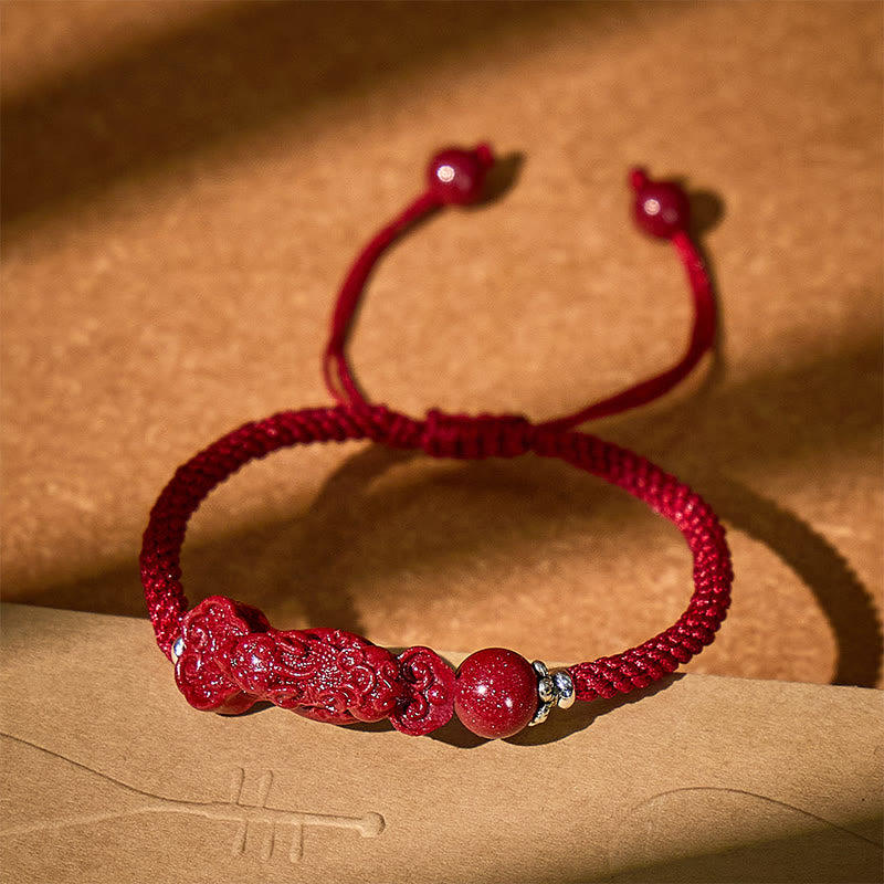 Fuattract Protective Power – Handcrafted Cinnabar Pixiu Braided Bracelet - image 1