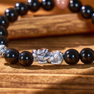 FuAttract Fortune Armament - Silver Pixiu Black Obsidian Power Bracelet - image 3