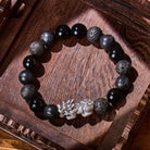 FuAttract Wealth Alchemist - Handcrafted 999 Silver & Black Obsidian Bracelet - image 5