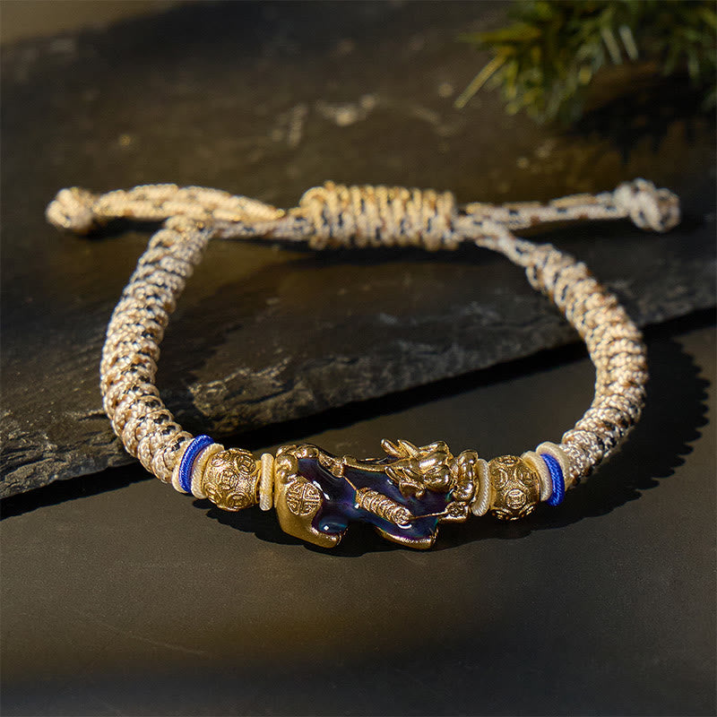 FuAttract Wealth Talisman - Thermochromic Pixiu String Bracelet - Off-white - image 0
