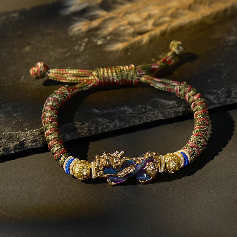 FuAttract Wealth Talisman - Thermochromic Pixiu String Bracelet - Red - image 11