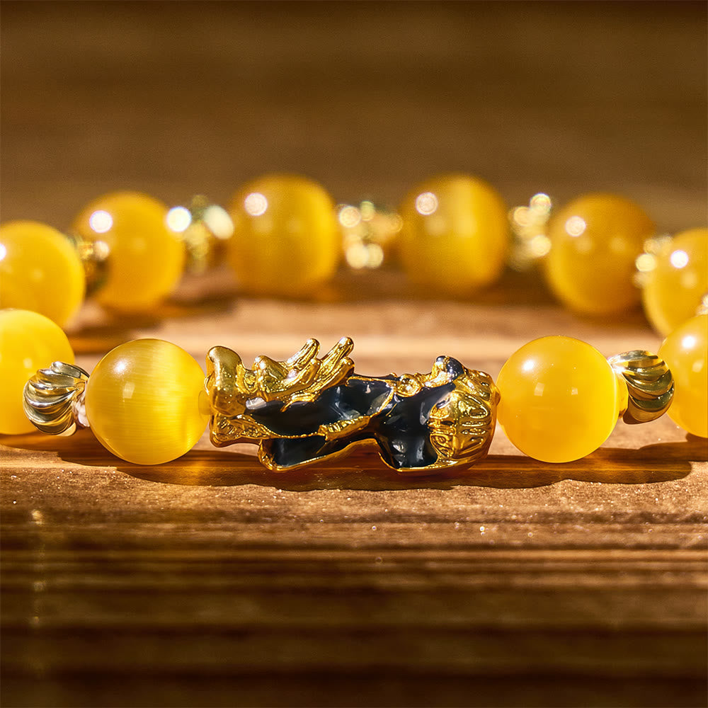 FuAttract Lucky Protection & Positive Energy - Spiritual Guardian Cat's Eye Pixiu Bracelet - image 14