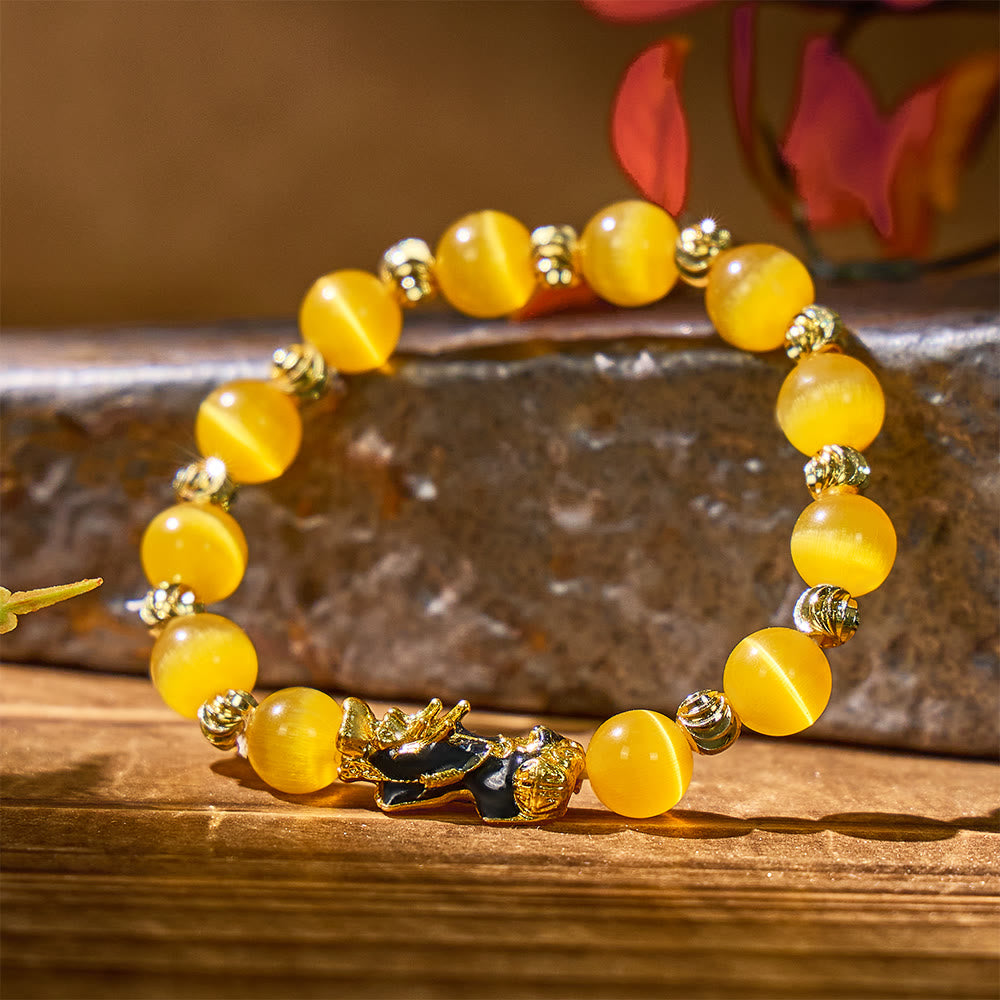 FuAttract Lucky Protection & Positive Energy - Spiritual Guardian Cat's Eye Pixiu Bracelet - image 11