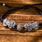 FuAttract Prosperity Pulse - 999 Silver Pixiu Braided Wealth Bracelet - image 3