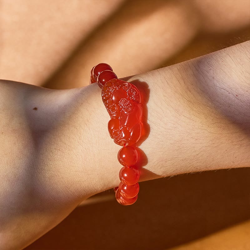 FuAttract Vitality Surge - Natural Red Agate Pixiu Energy Bracelet - image 8