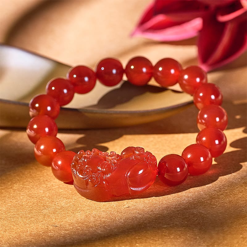 FuAttract Vitality Surge - Natural Red Agate Pixiu Energy Bracelet - image 10