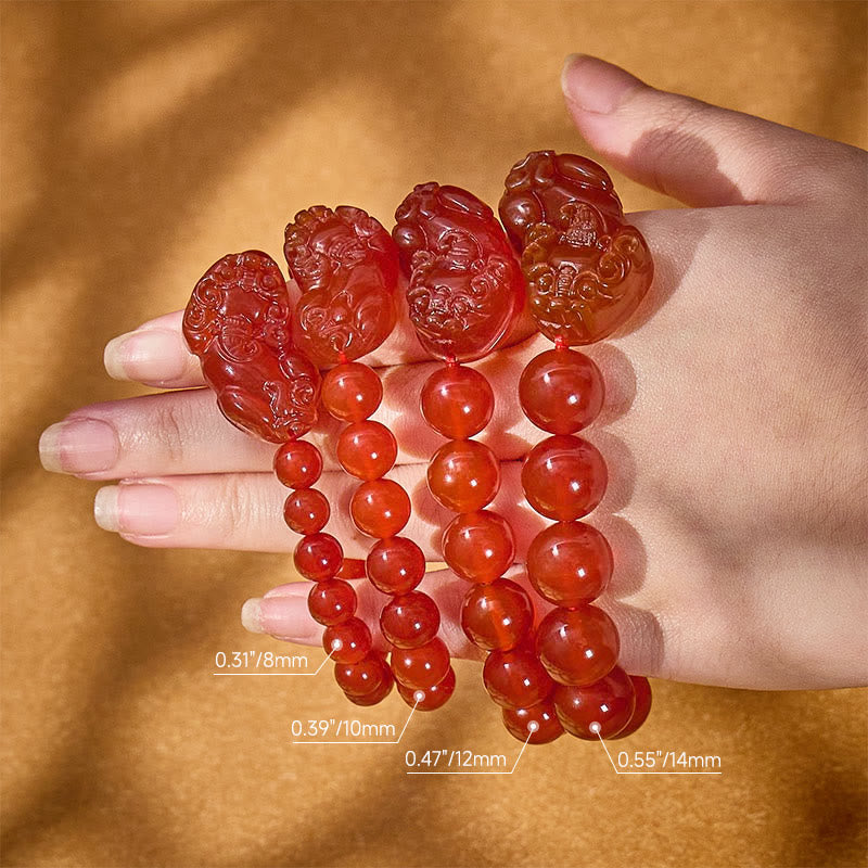 FuAttract Vitality Surge - Natural Red Agate Pixiu Energy Bracelet - image 3