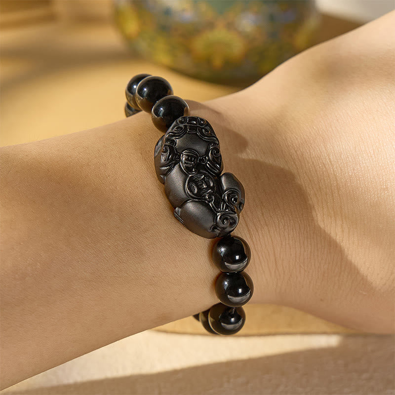 FuAttract Aegis of Shadows - Premium Black Obsidian Pixiu Protection Bracelet - image 10