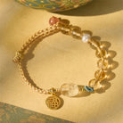 FuAttract Everyday Blessing- Citrine Pixiu Beaded Bracelet with Fu Charm - 0.31"/8mm - image 0
