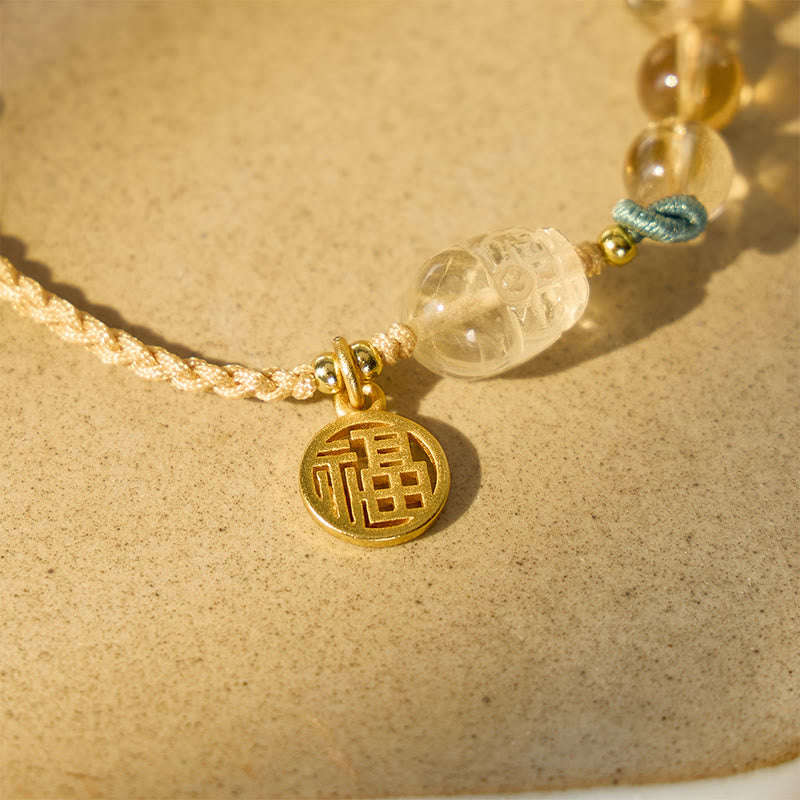 FuAttract Everyday Blessing- Citrine Pixiu Beaded Bracelet with Fu Charm - image 4