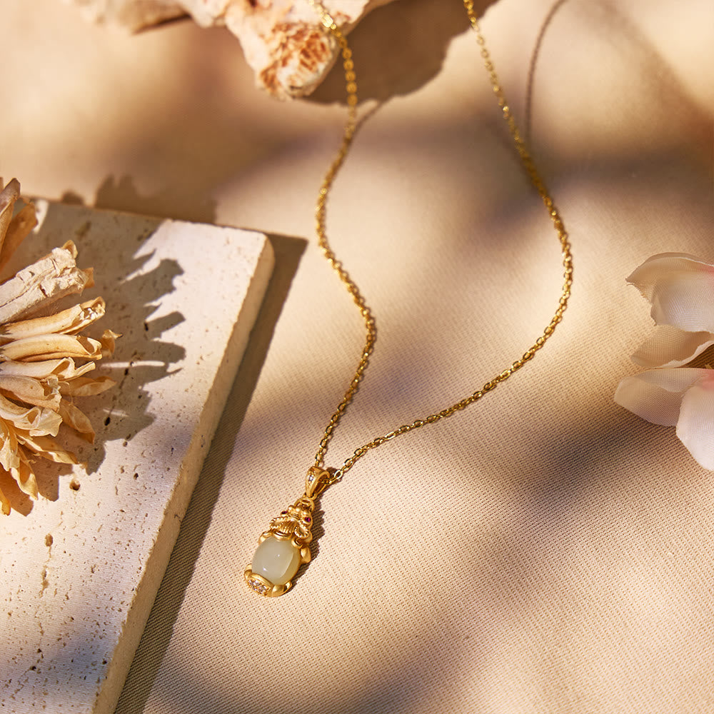 FuAttract Invite Fortune & Embrace Peace – Hetian Jade Pixiu Necklace - image 4