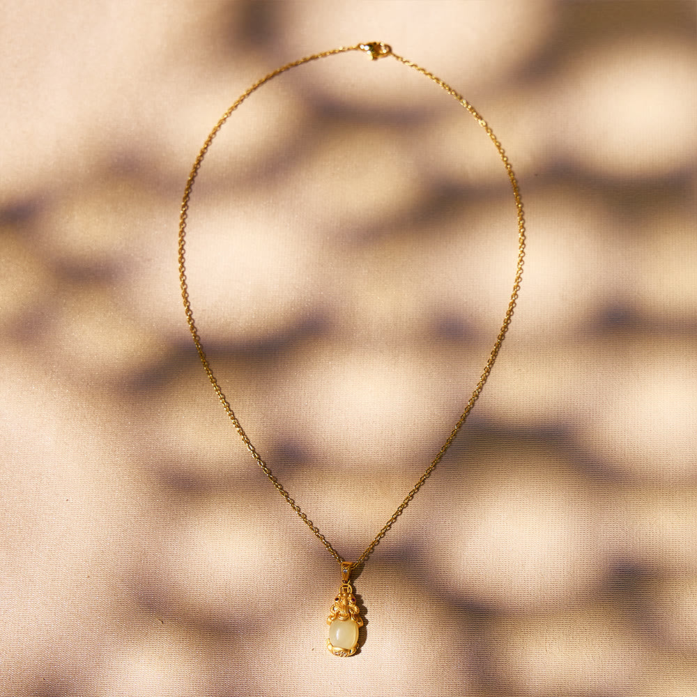 FuAttract Invite Fortune & Embrace Peace – Hetian Jade Pixiu Necklace - image 9
