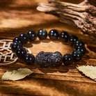 Abundance & Energy Shield Bracelet – Pixiu + Rainbow Eye Obsidian - 14mm - image 13